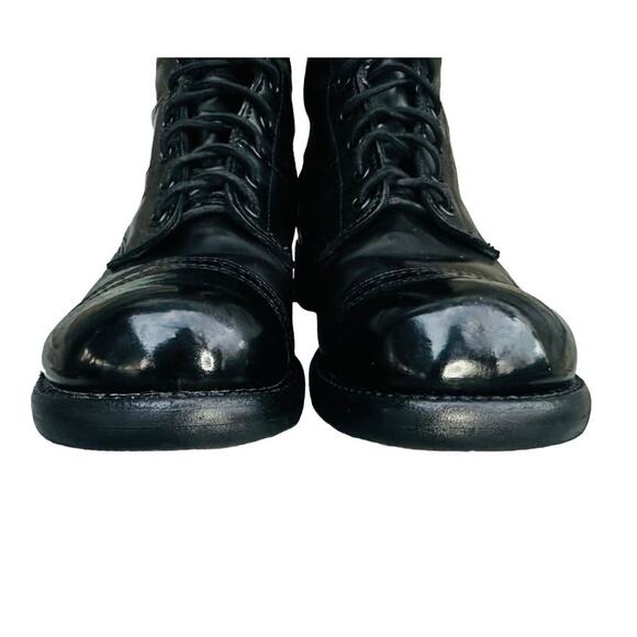 CORCORAN JUMP BOOTS 1500 8.5 Black Leather Cap Toe Paratrooper Vintage Military - Picture 12 of 13